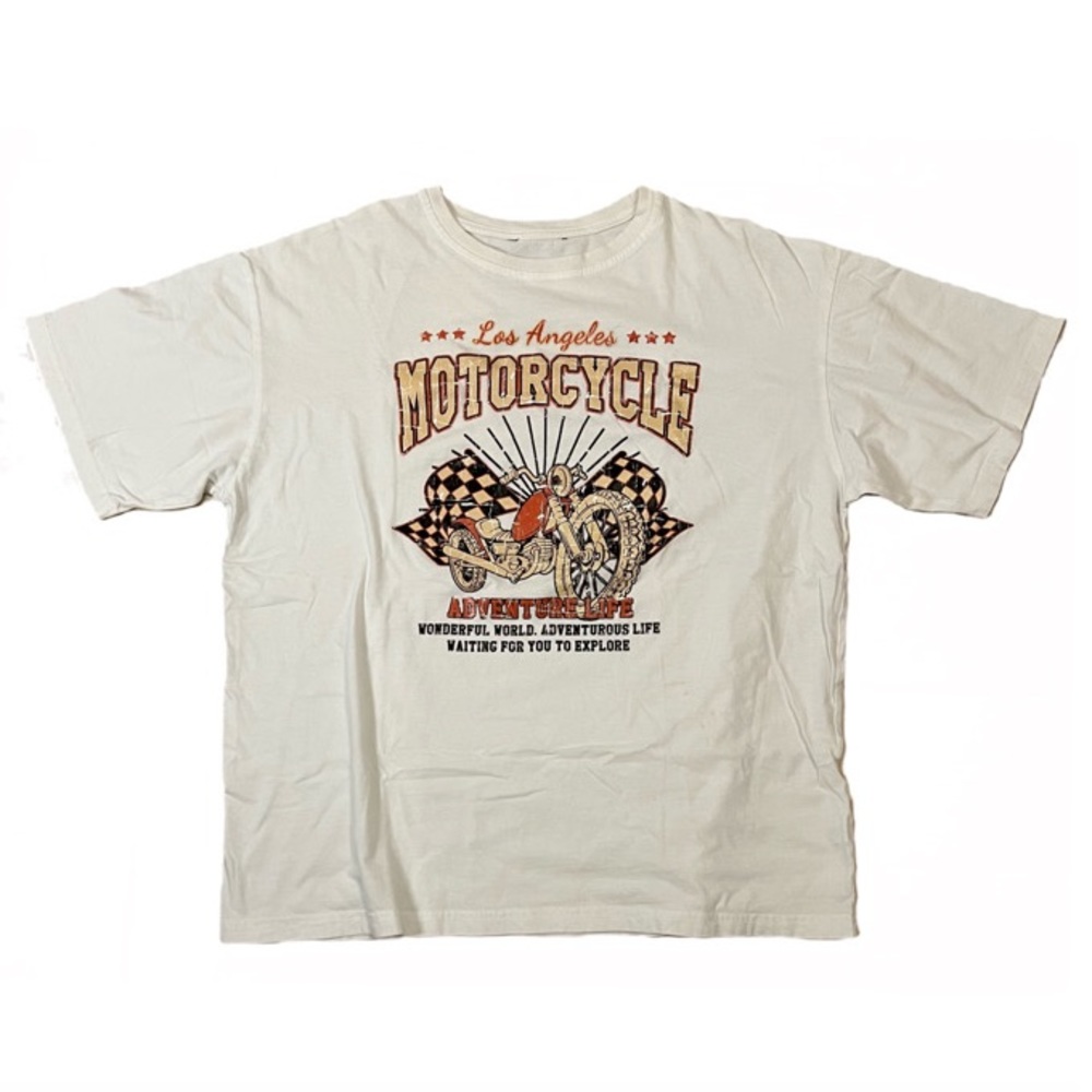 SHEIN Oversized Graphic Tee, Size Small, White